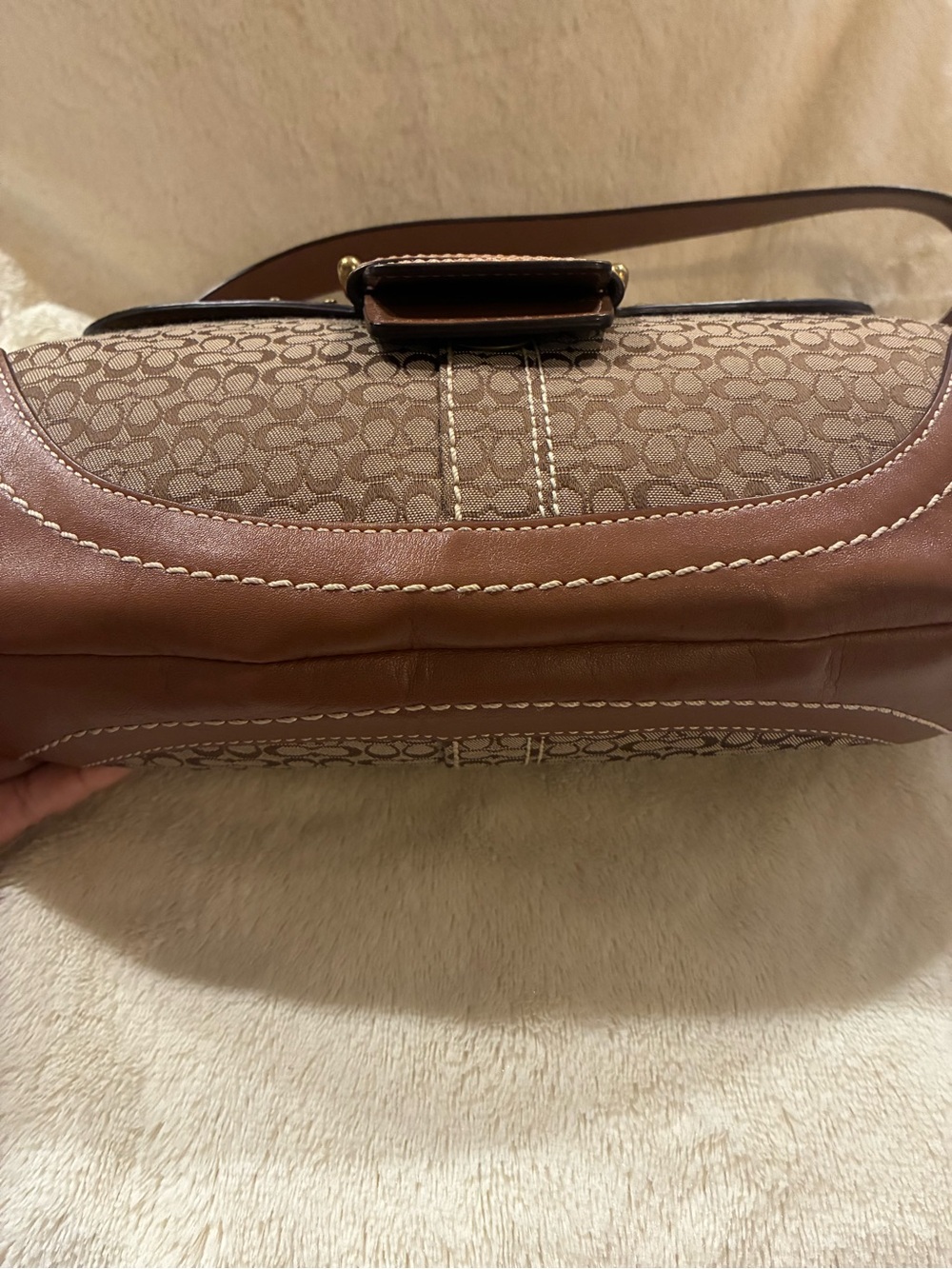 Authentic Coach Soho khaki signature studded handbag - Picture 5 of 5
